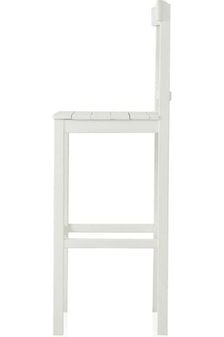 Alaçatı Ahşap Bar Sandalyesi Beyaz
