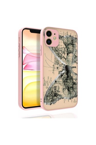 Apple Uyumlu iPhone 11 Kılıf Desenli Kamera Korumalı Parlak Zore Nora Kapak NO4