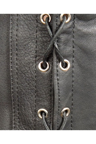 Hakiki Deri Siyah Ipli Erkek Deri Yelek Kahverengi