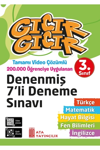 3. Sınıf Gıcır Gıcır Tüm Dersler Denenmiş 7'li Deneme Sınavı 3. Sınıf Gıcır Gıcır Tüm Dersler Denenmiş 7'li Deneme Sınavı