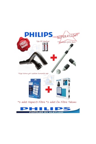 Philips Uyumlu Fc9919 Marathon Ultimate Kumanda+Boru+Filtre Seti (410608253)