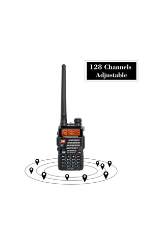 Jokmae Çift Frekanslı Baofeng Uv-5re Haberleşme Cihazı: Fm Radyo, Ses Kontrolü, Alarm, Led Işık Ve Klavye Kilidi - Ab Uyumlu