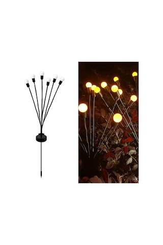 Dianziye Güneş Enerjili Fırtına Böceği Toplu Işık, Bahçe Dekorasyonu, 6 Led Isınak Işık, Rüzgarla Sallanan, 8-10 Saat Süreli, Ip65 Su Geçirmez, Tek Adet Diğer