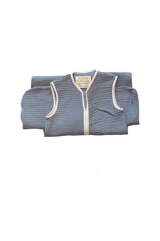 Yorni Denim Yazlık Ve Mevsimlik 4 Kat Müslin Torba Uyku Tulumu Koyu Gri