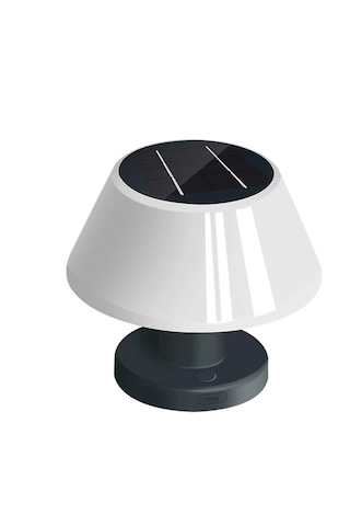 Mdstech Masa Lambası Modern Tasarım Su Geçirmez Güneş Enerjili 4 Kademeli Dim Led Ayarlanabilir Siyah Ve Şeffaf