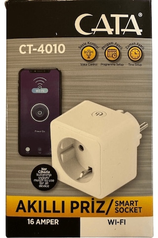 Cata Ct-4010 Wifi Üzerinden Kontrol Edilebilen Akıllı Priz 2 Adet