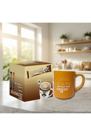 Mahmood Coffee 3ü 1 Arada Sütlü Köpüklü 48'li + Kupa Bardak