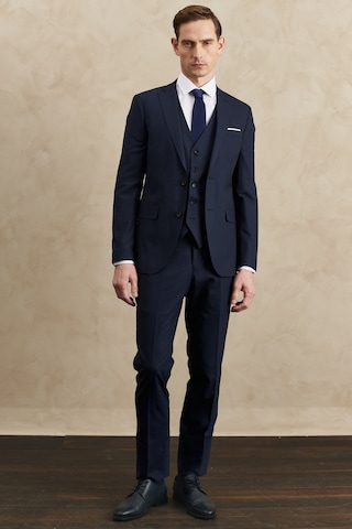Erkek Lacı Su Geçirmez Slim Fit Dar Kesim Mono Yaka Yelekli Yünlü Nano Takım Elbise Lacı