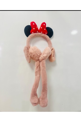 Gala Sesli Harektli Mıckey Mause Çocuk Peluş Kulaklık Pudra