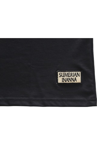 Unisex T-shirt Nakışlı Sümerler Inanna SIYAH