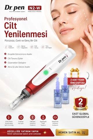 Dr. Pen N2W Kablosuz Dermapen Cihazı İthalatçı Garantili