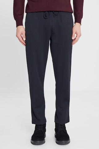 AC&Co / Altınyıldız Classics Erkek Sıyah Pamuklu Standart Fit Normal Kesim Beli Lastikli Diagonal Desenli Örme Pantolon Siyah