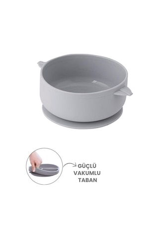 Silicolife Mama Kasesi Düz, Vakum Tabanlı Bebek Çocuk Eğimli Mama Tabağı Gıda Sertifikalı