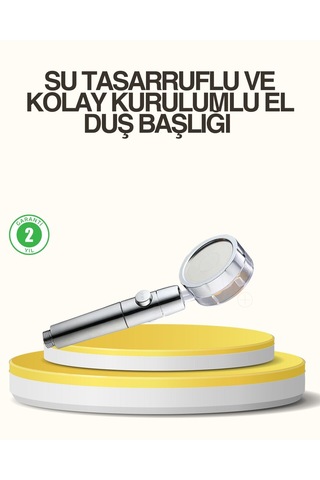 Su Basıncını Artıran Sızdırmaz Duş Başlığı Gümüş