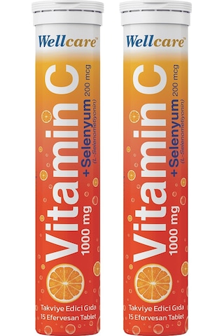 Wellcare Vitamin C Selenyum15 Efervesan Tablet - 2 Adet