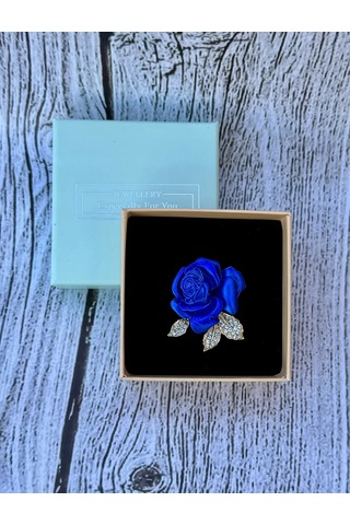 Especailly For You Broş "mavi Gül" 378986506 Kırmızı