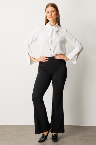 On Fashion İnce Fitilli İspanyol Tayt Pantolon siyah
