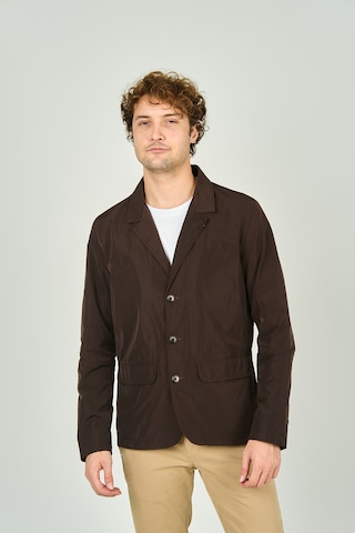 Daynax Erkek Çift Yaka Detaylı Düğme Kapamalı Ceket Mont 4900 Kahverengi Kahverengi