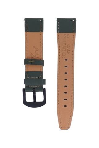 Fro Lw38-43 20 Mm Hakiki Deri Düz Haki Kordon Siyah Toka