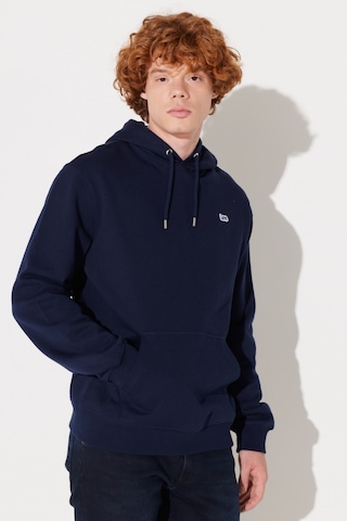 Lee Regular Fit Normal Kesim Pamuk Lacivert Erkek Içi Polarlı Kapüşonlu Sweatshirt L80YRYA67 Lacivert