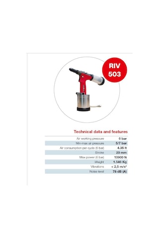 Rivit 503 Havalı Pop Perçin Makinesi