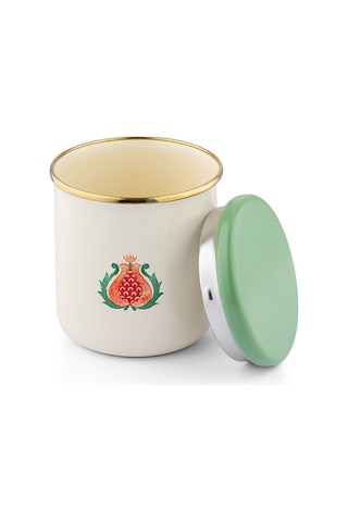 Emsan Nar Emaye Orta Düz Kavanoz Krem