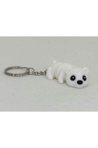Beyaz Panda Sevimli Figür Karakter Anahtarlık Çok Renkli