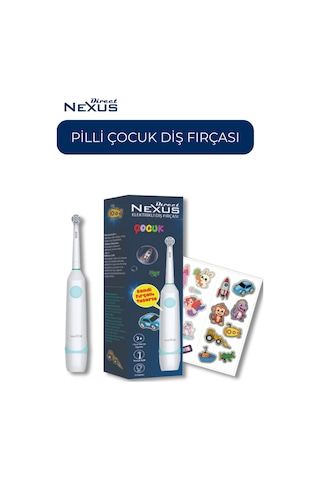 Çocuk Pilli Diş Fırçası Sticker Setli, Yumuşak Uçlu, Ipx7 Su Geçirmez