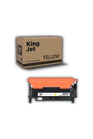 Kingjet Samsung Uyumlu Clt-y407s Standart Kapasiteli Sarı Yellow Çipli Uyumlu Toner
