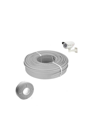 200 Metre Cctv Kablo 2+1 0.22mm Folyolu - Güvenlik Kamera Kablosu