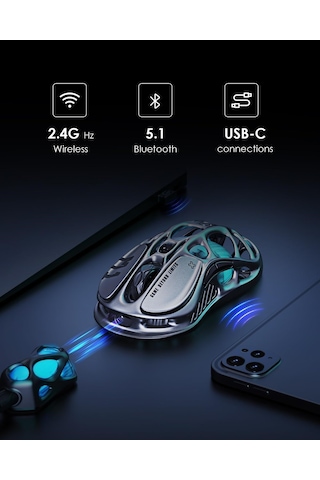 Gravastar Mercury M1 Pro Kablosuz 26000 Dpı Oyun Mouse