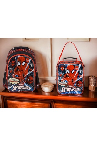 Spıderman Ilkokul Çantası Due Neıgborhood, Beslenme Çantası Ve Kalemlik Renkli