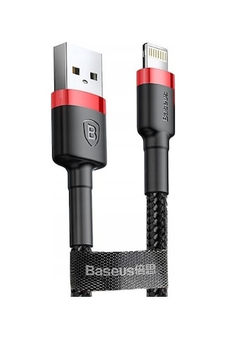 Baseus CALKLF-C19 Cafule 1.5 A Lightning Şarj Kablosu Siyah 2 M