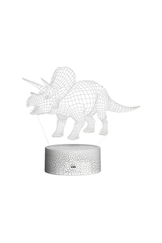 Novahub 3d Dinozor Led Gece Lambası İllüzyon Lambası Renk Değiştiren Işıklar Başucu Masası Masa Lambası Dokunmatik Ve Uzaktan Kumandalı Çocuklar İçin Ev Dekorasyonu, Renkli Dokunuşlu Diğer