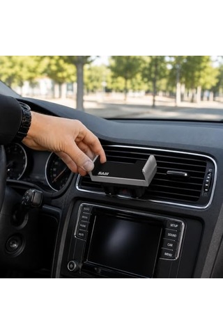 Saiji T2 Araç İçi Telefon Tutucu Havalandırma Klipsli 360 Dönebilen Universal Uyumlu