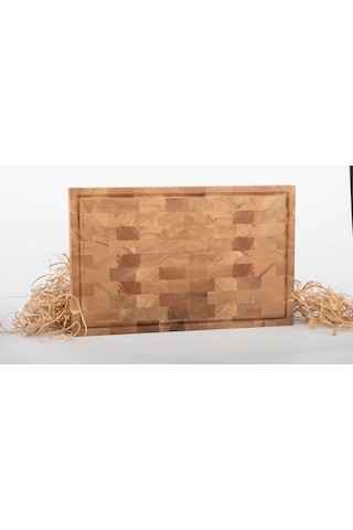 Meşe Endgrain Kesme Tahtası 40x28x4 Cm /%100 Doğal & Dayanıklı Ahşap, Bıçak Dostu Mutfak Yardımcınız Diğer