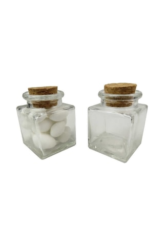 Olio Cam Şişe Kavanoz Şişemantarı Tıpalı Kare 50 Ml 3120 Adet
