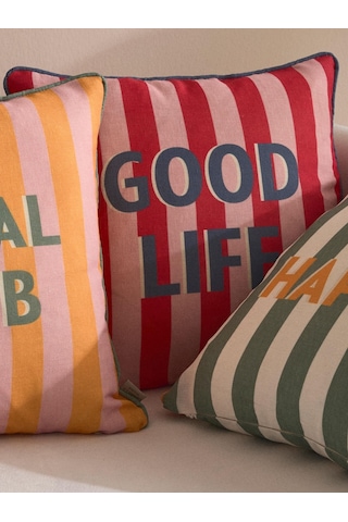 Color Pop 3'lü Kırlent Kılıfı Yeşil