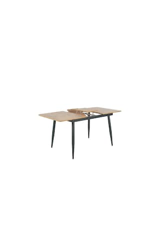Pera Açılır Mutfak Ve Yemek Masası Siyah Metal Ayaklı Suntalam 120x80 Cm Ceviz