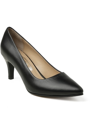 Topuklu/ Stiletto Kadın Rc-4005 Deriden Siyah Siyah