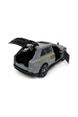 Gri Metal Lüks Suv Oyuncak Araba Açılır Kapılı Bagajlı Çek Bırak Model Araç