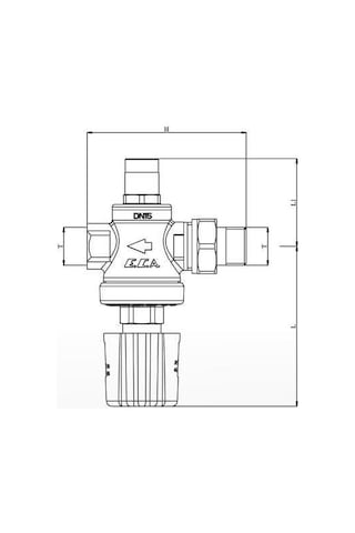 Eca 3/4" Su Basınç Düşürücü Volan Ayarlı İç Vida X Rakorlu 602111110