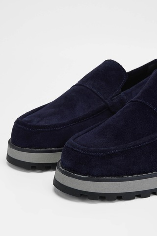 Tamer Tanca Erkek Hakiki Deri Lacivert Süet Casual Ayakkabı 01 22219 Erk Ayk Sk23/24 Lacı Suet Lacivert