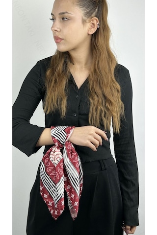 Çok Renkli, Fular 31, 56cmx56cm Çok Renkli