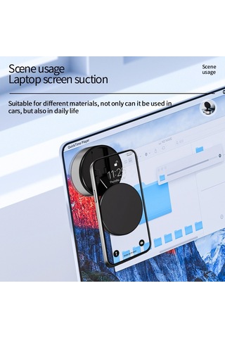 Aımıte X10q Vakum Adsorpsiyonlu Araba Gösterge Paneli Orta Konsol Navigasyon Montaj Braketi Gümüş