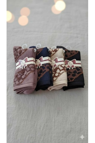 Pamuk Havlu Çorap Asorti 4 Lü Paket Set3