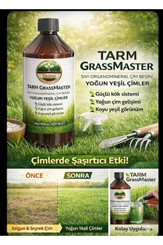 Tarm Grassmaster Sıvı Organomineral Çim Besini 500 Ml