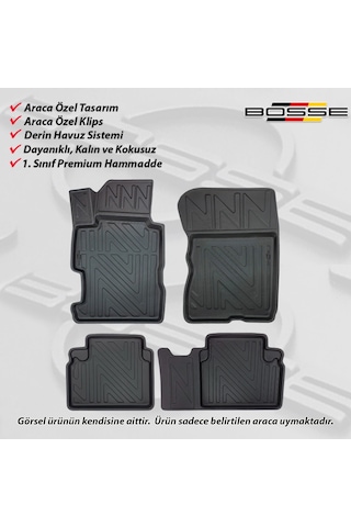 Honda Civic Sedan Paspas FD6 Araca Özel 2006 - 2012 BOSSE 3D Havuzlu Oto Paspas