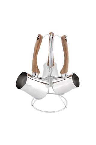 Serenk Definition Standlı 4  Parça Çelik Cezve Seti