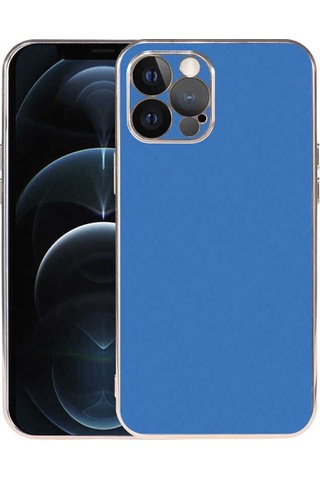 Apple Uyumlu iPhone 12 Pro Kılıf Zore Viyana Kapak Saks Mavi